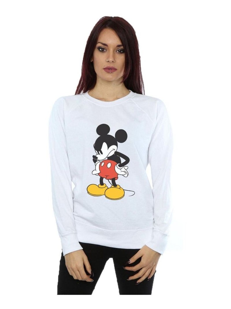 Disney - Sweat ANGRY LOOK DOWN Blanc - Kiabi