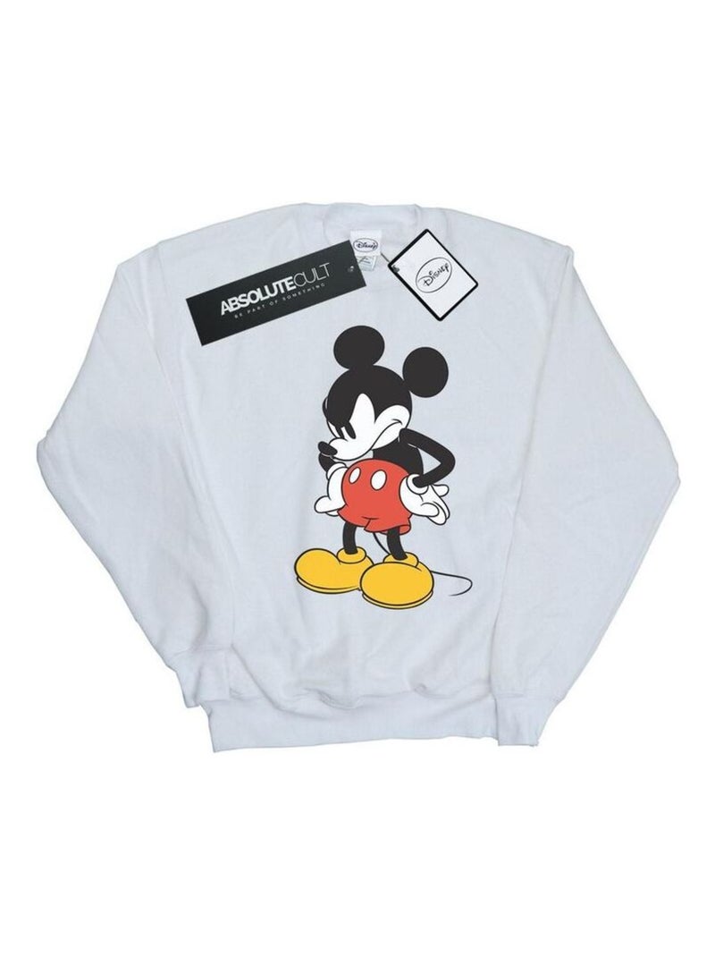 Disney - Sweat ANGRY LOOK DOWN Blanc - Kiabi
