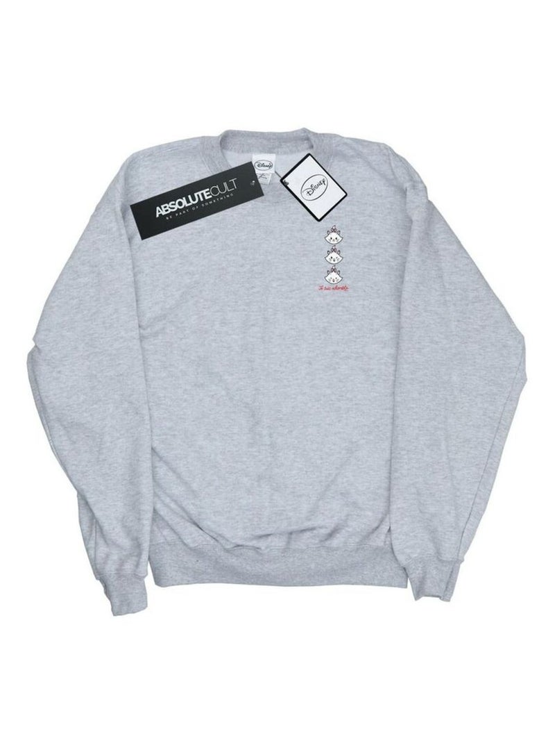 Disney - Sweat ARISTOCATS Gris chiné - Kiabi