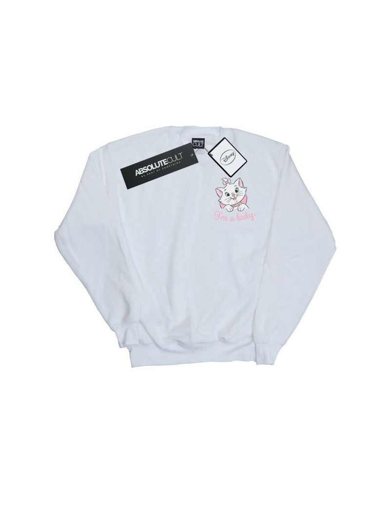 Disney - Sweat ARISTOCATS I'M A LADY Blanc - Kiabi