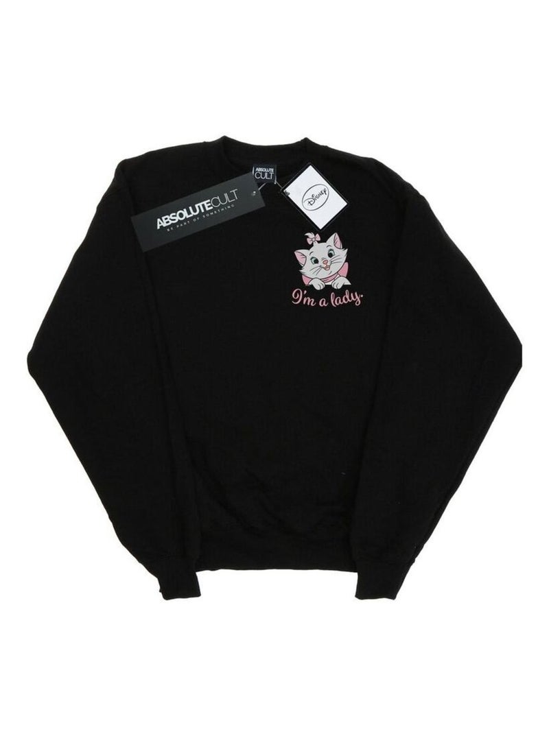 Disney - Sweat ARISTOCATS I'M A LADY Noir - Kiabi