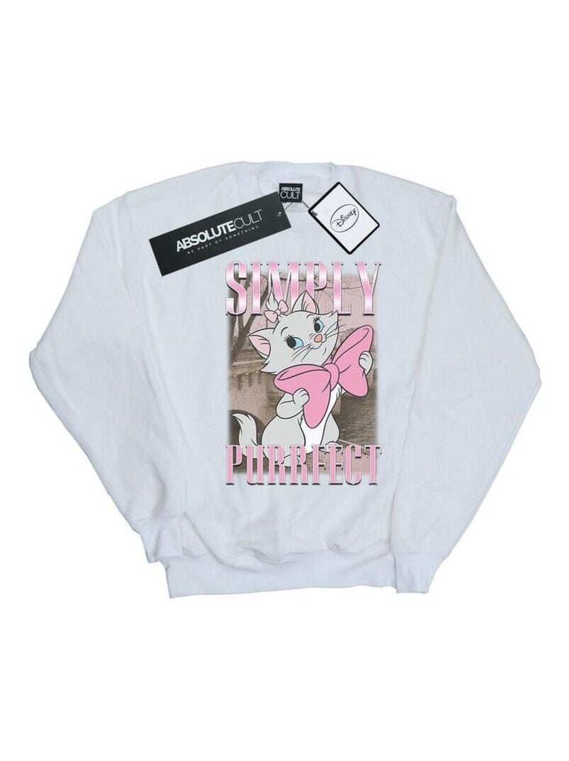 Disney - Sweat ARISTOCATS SIMPLY PURRFECT Blanc - Kiabi