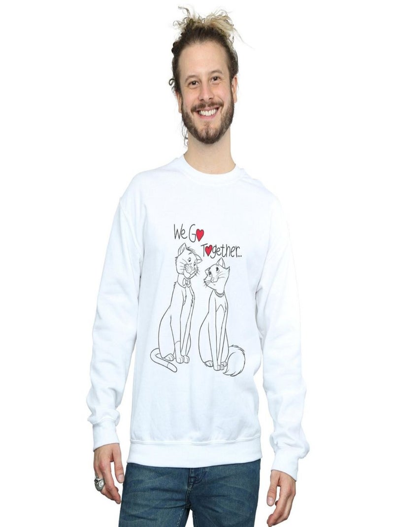 Disney - Sweat ARISTOCATS WE GO TOGETHER Blanc - Kiabi