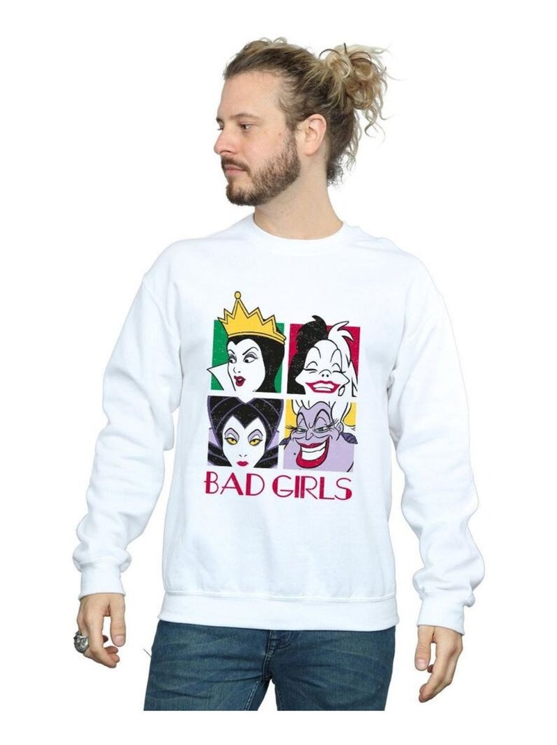 Disney - Sweat BAD GIRLS Blanc - Kiabi