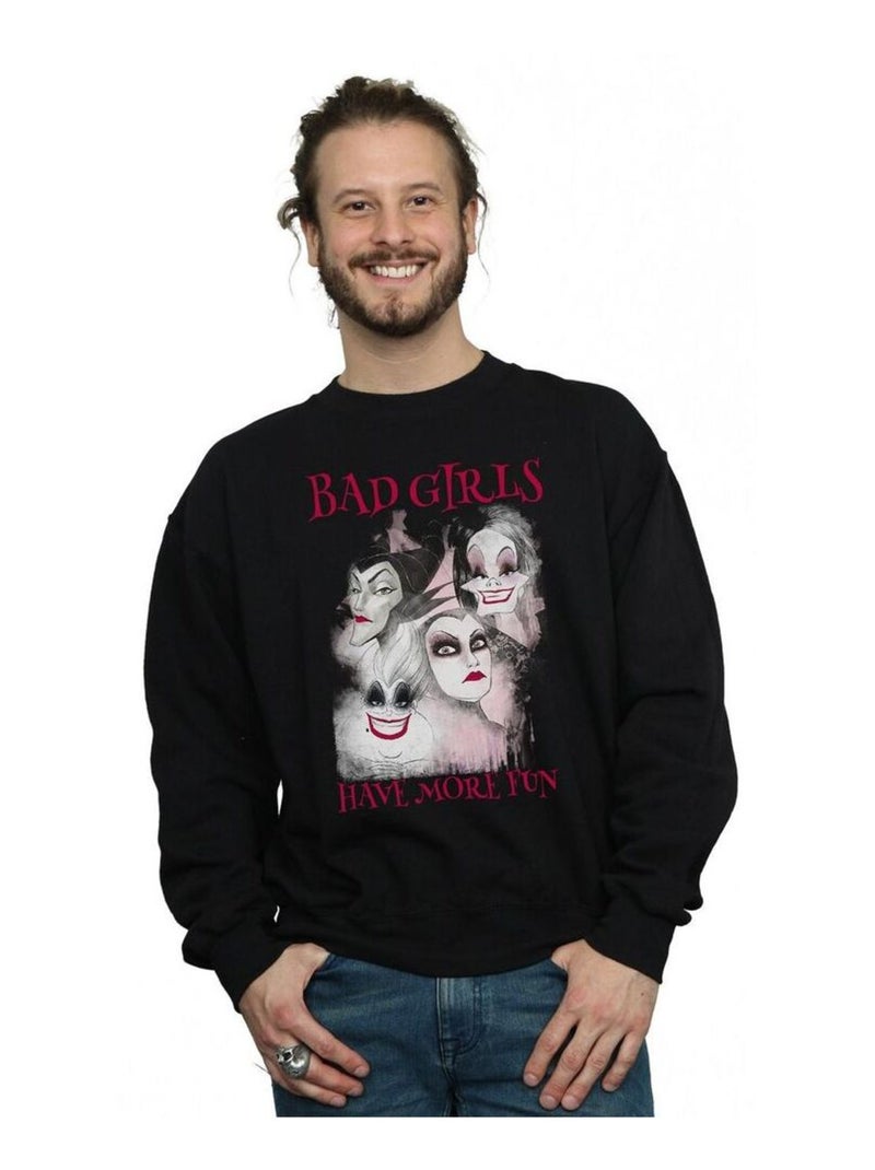 Disney - Sweat BAD GIRLS HAVE MORE FUN Noir - Kiabi