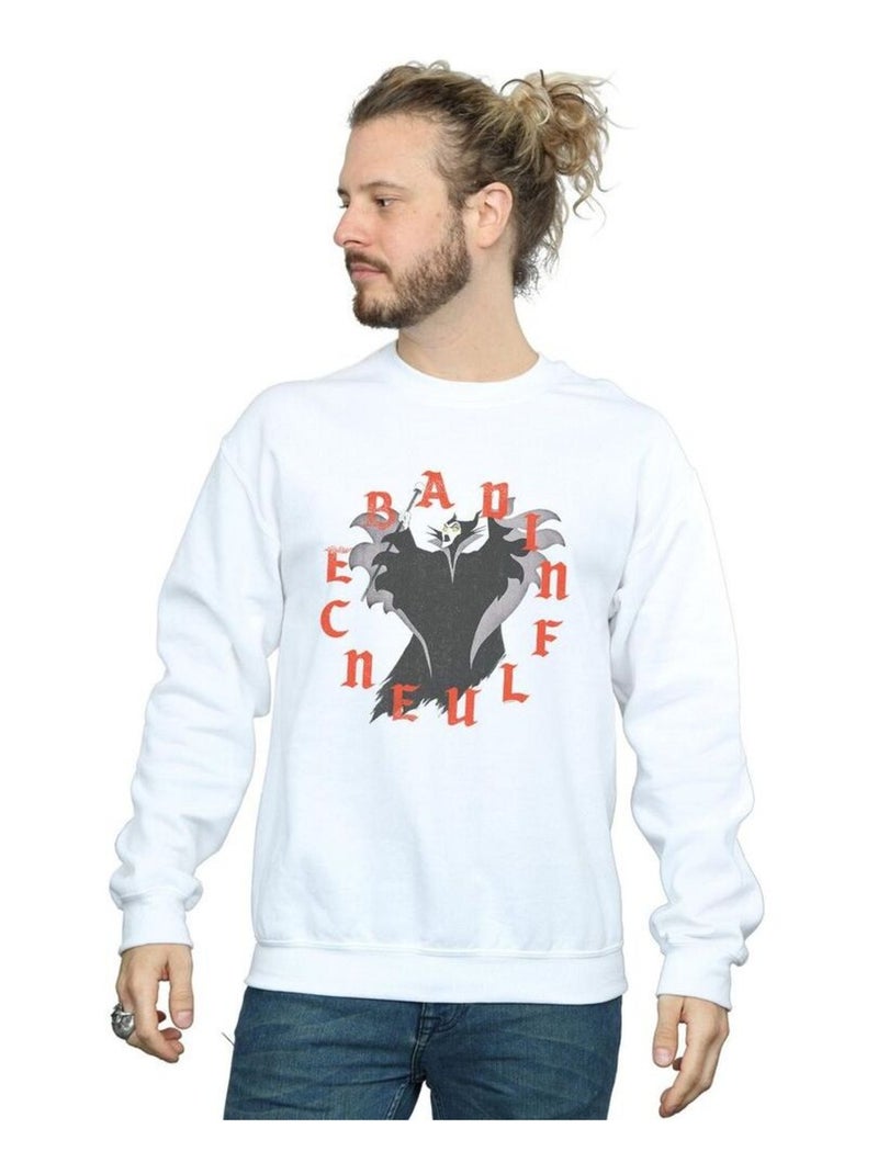 Disney - Sweat BAD INFLUENCE Blanc - Kiabi