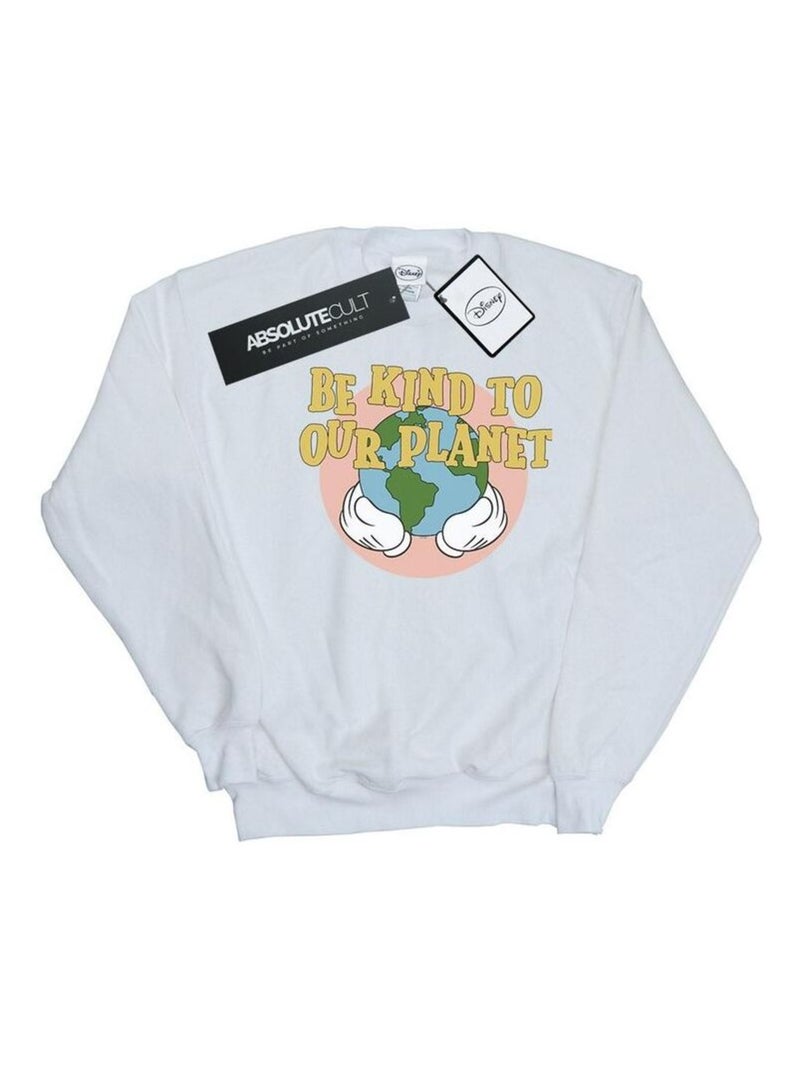 Disney - Sweat BE KIND TO OUR PLANET Blanc - Kiabi