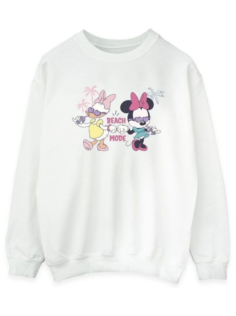 Disney - Sweat BEACH MODE Blanc - Kiabi