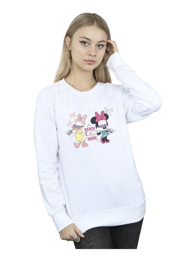 Disney - Sweat BEACH MODE Blanc - Kiabi