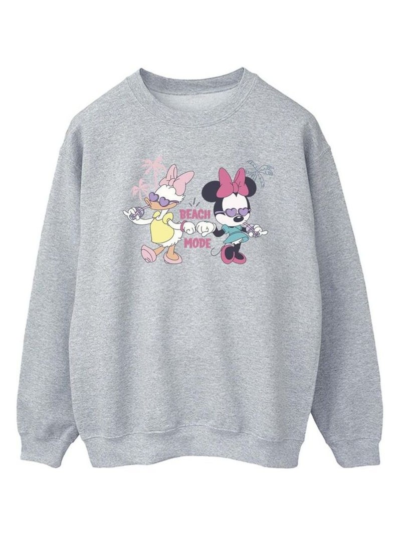 Disney - Sweat BEACH MODE Gris chiné - Kiabi