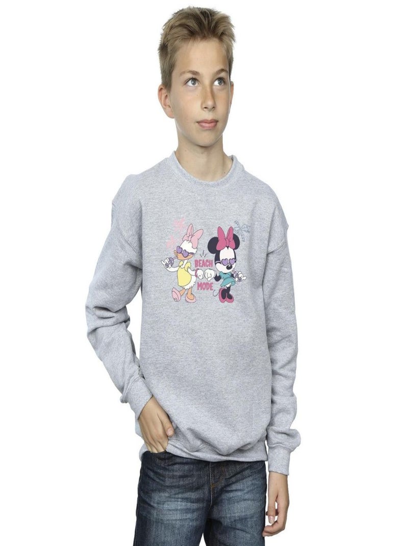 Disney - Sweat BEACH MODE Gris chiné - Kiabi