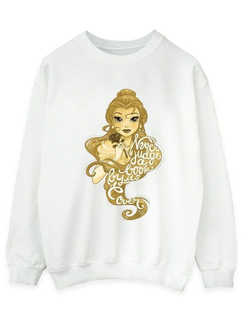 Disney - Sweat BEAUTY AND THE BEAST NEVER JUDGE Blanc - Kiabi