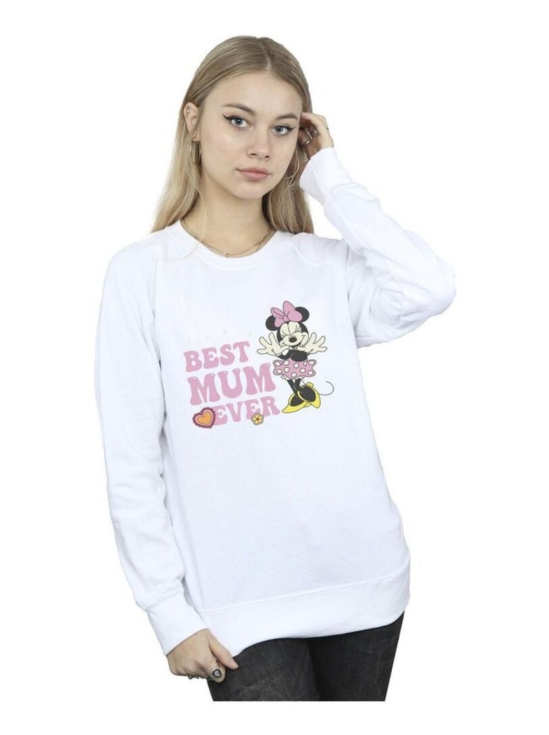 Disney - Sweat BEST MUM EVER Blanc - Kiabi