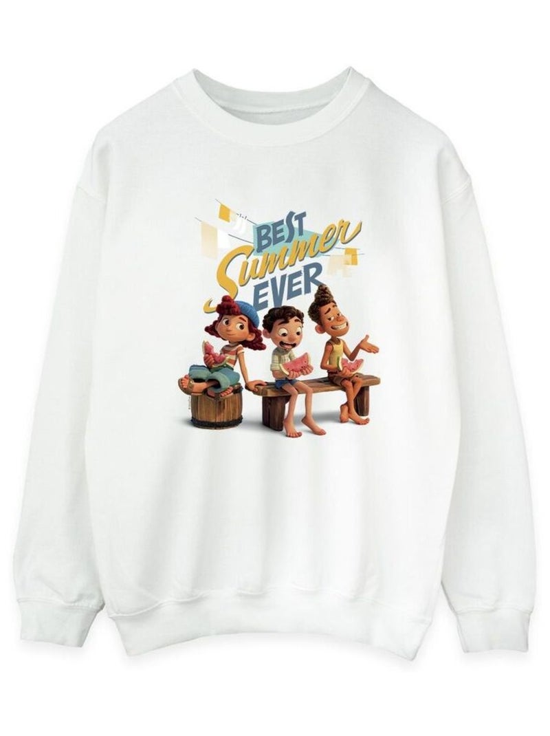 Disney - Sweat BEST SUMMER EVER Blanc - Kiabi