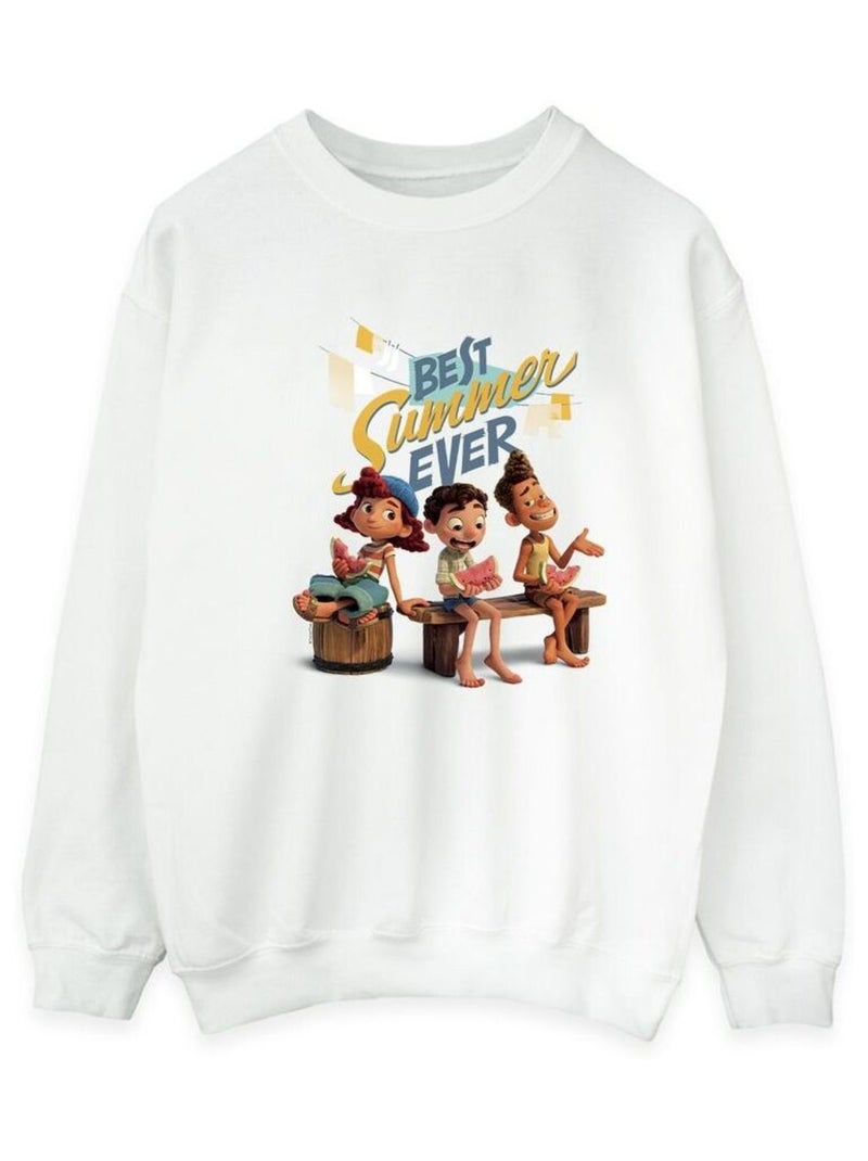 Disney - Sweat BEST SUMMER EVER Blanc - Kiabi