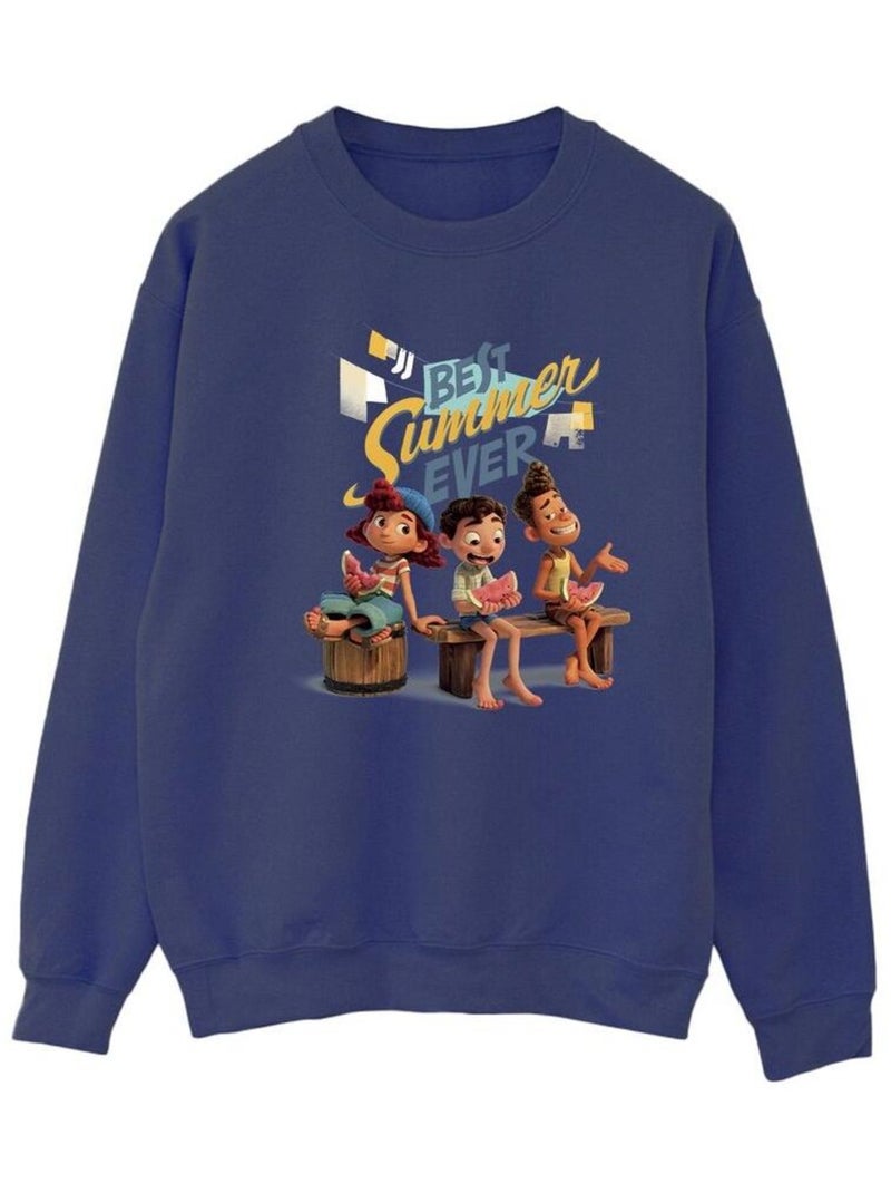 Disney - Sweat BEST SUMMER EVER Bleu marine - Kiabi