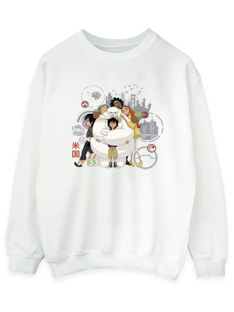 Disney - Sweat BIG HERO Blanc - Kiabi