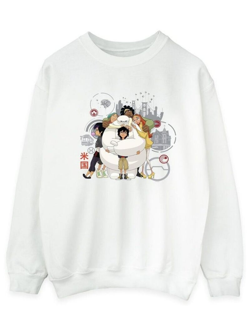 Disney - Sweat BIG HERO Blanc - Kiabi