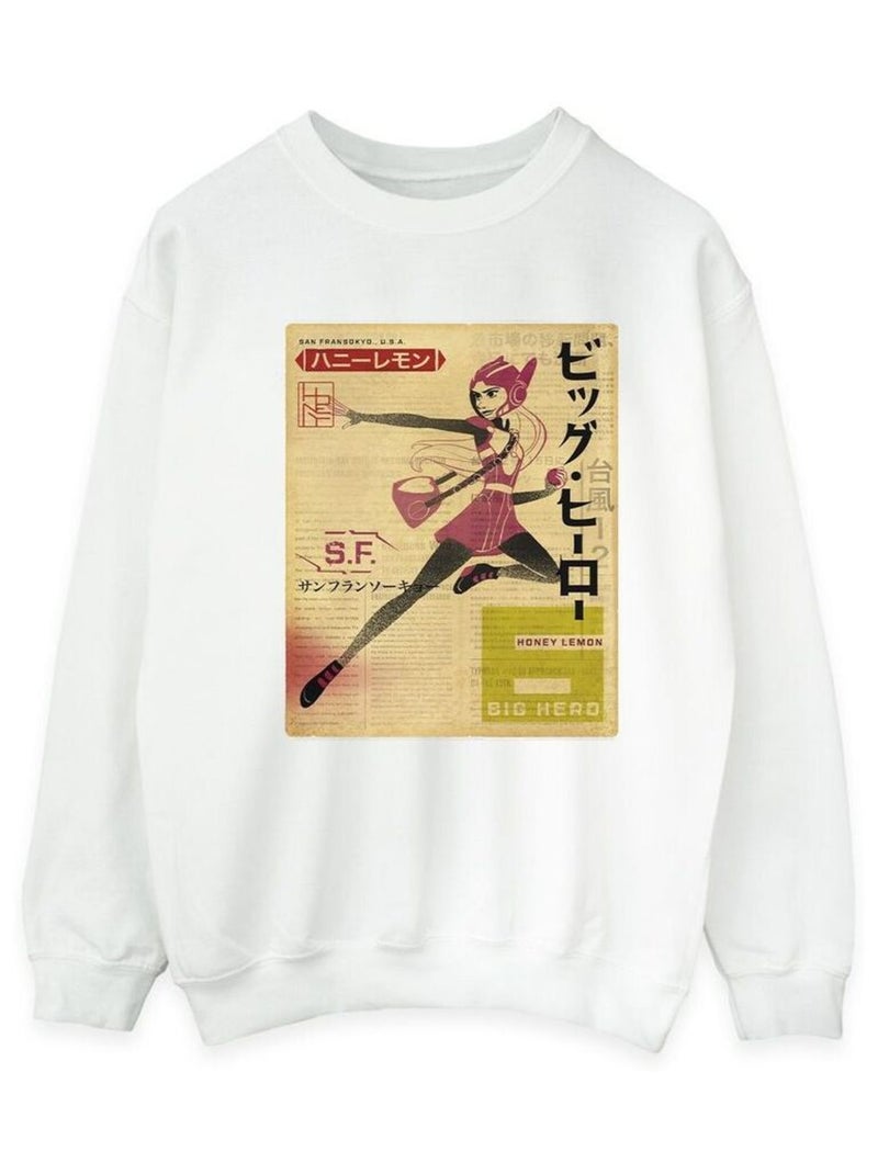 Disney - Sweat BIG HERO Blanc - Kiabi