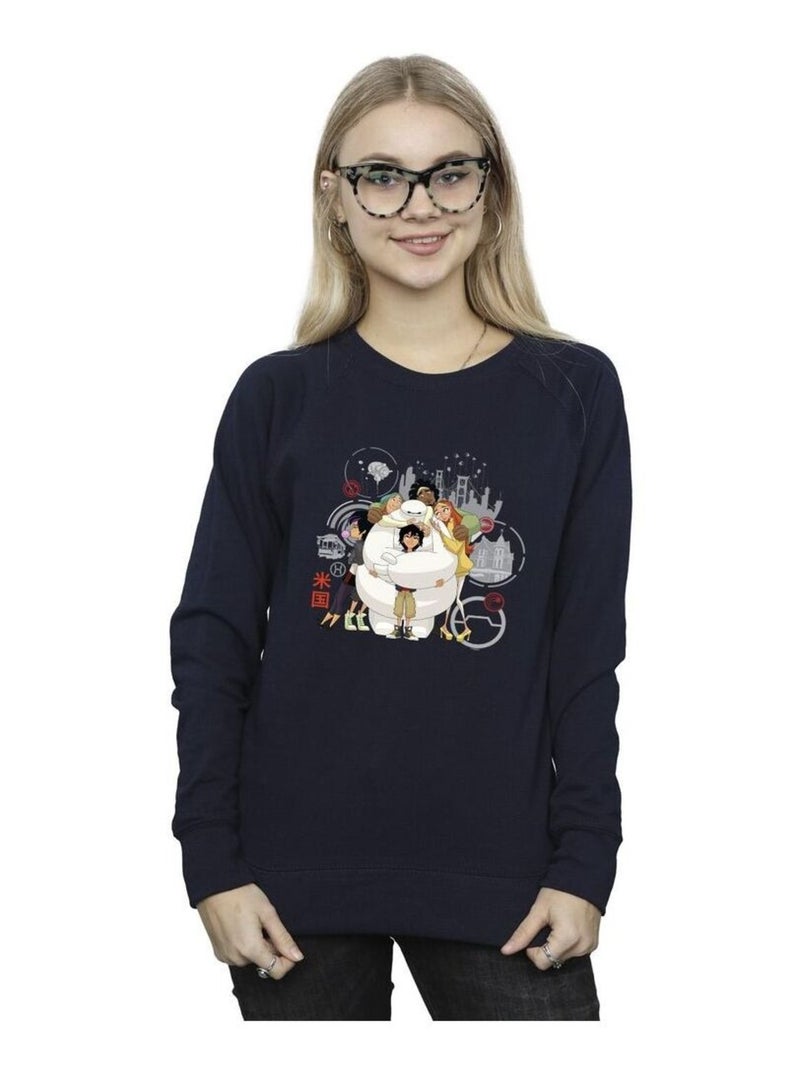 Disney - Sweat BIG HERO Bleu marine - Kiabi
