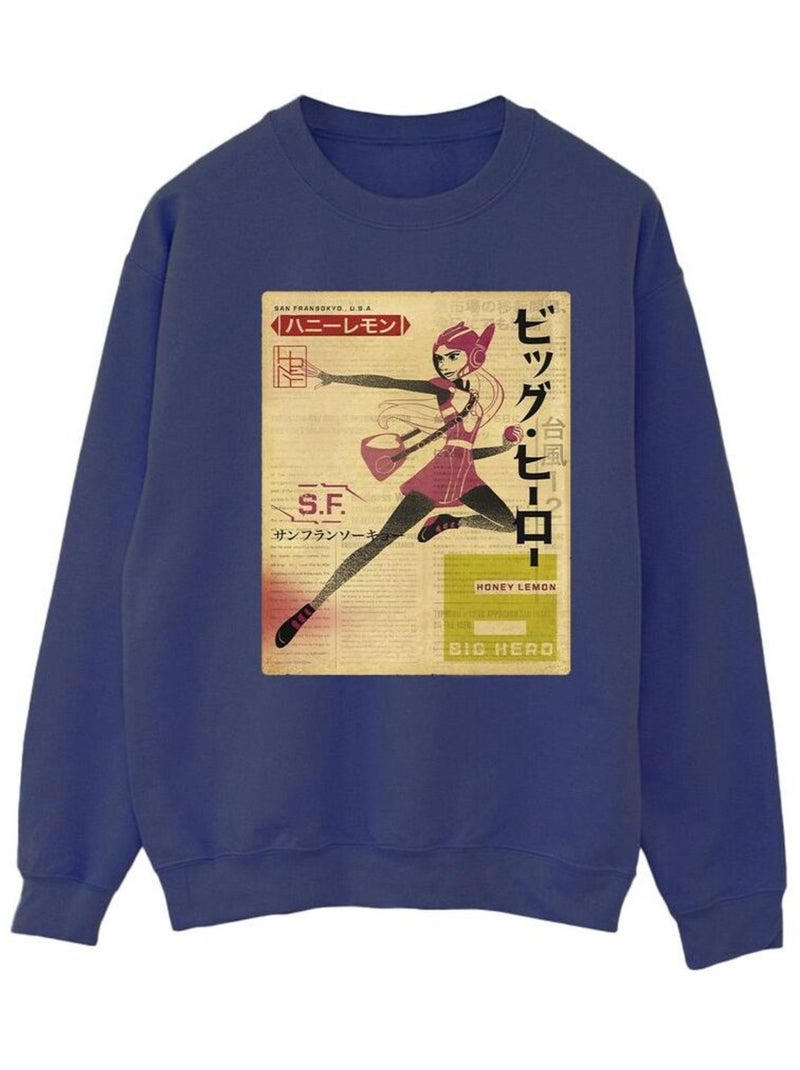 Disney - Sweat BIG HERO Bleu marine - Kiabi