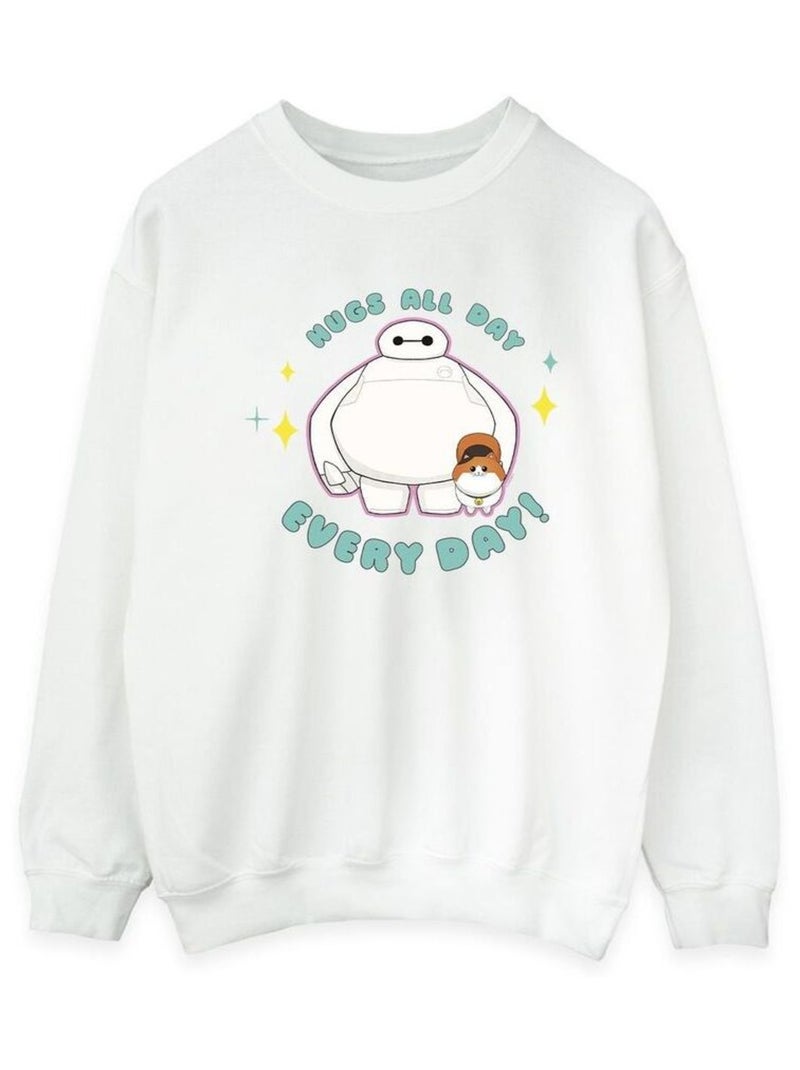 Disney - Sweat BIG HERO EVERYDAY Blanc - Kiabi