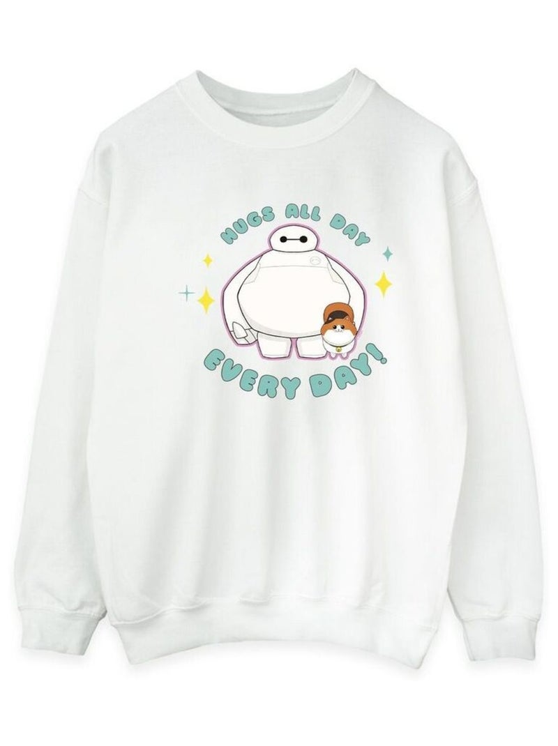 Disney - Sweat BIG HERO EVERYDAY Blanc - Kiabi