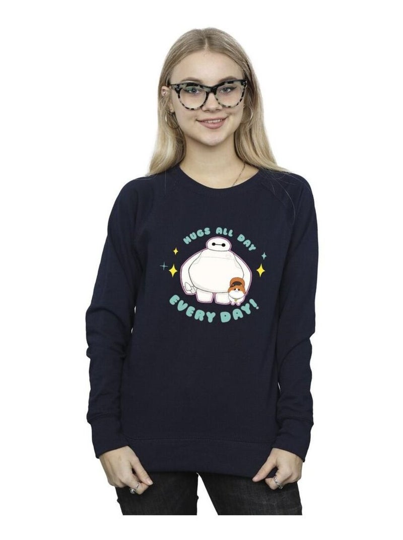 Disney - Sweat BIG HERO EVERYDAY Bleu marine - Kiabi