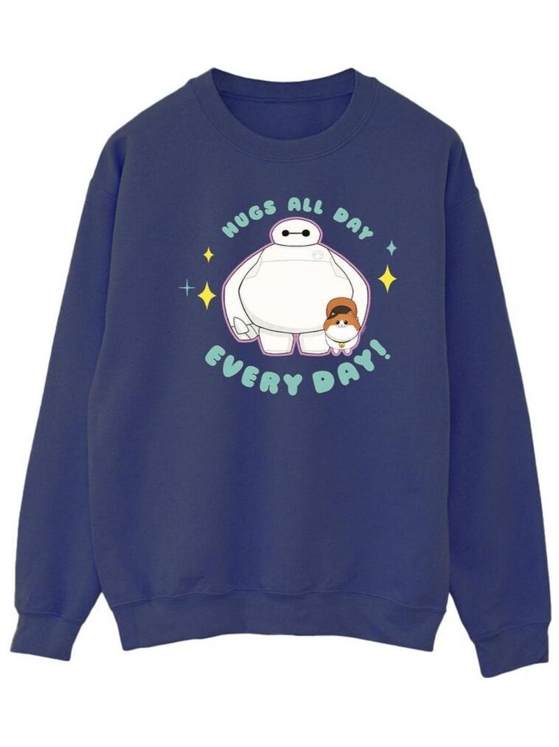 Disney - Sweat BIG HERO EVERYDAY Bleu marine - Kiabi