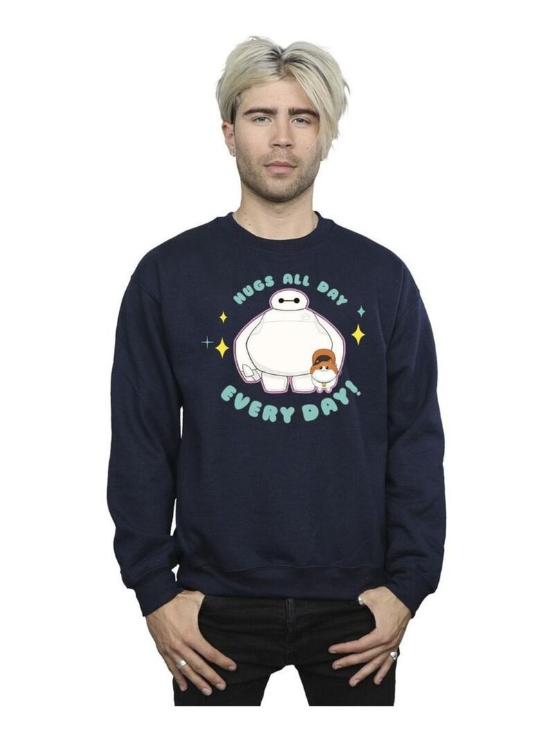 Disney - Sweat BIG HERO EVERYDAY Bleu marine - Kiabi
