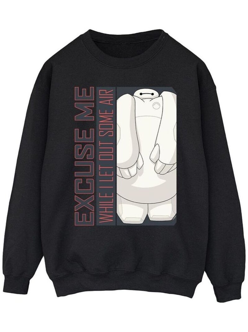 Disney - Sweat BIG HERO EXCUSE ME SOME AIR Noir - Kiabi