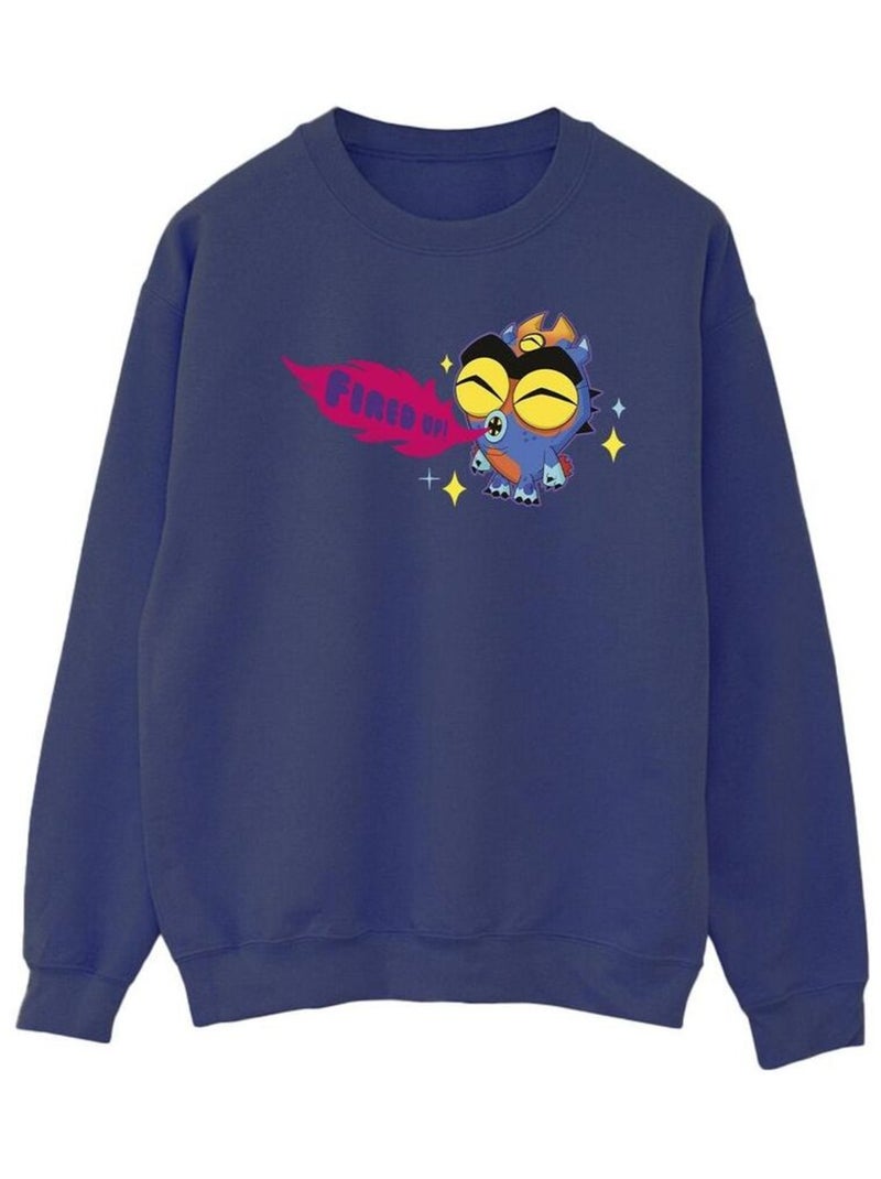 Disney - Sweat BIG HERO FIRED UP Bleu marine - Kiabi