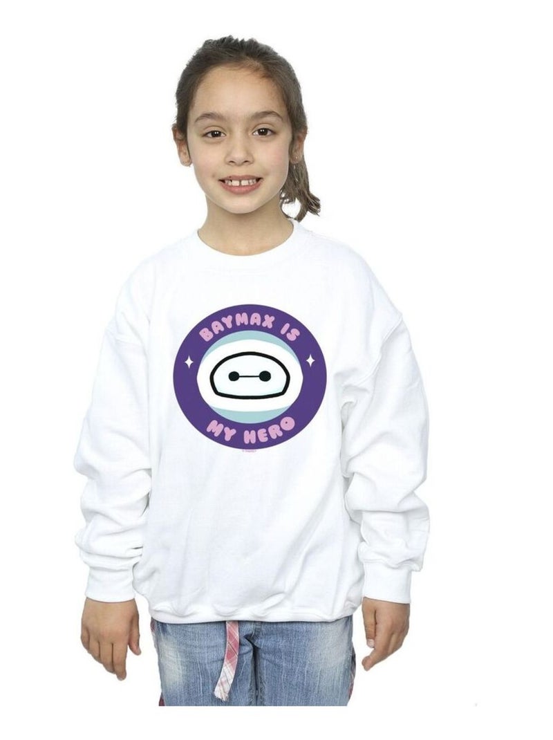 Disney - Sweat BIG HERO MY HERO Blanc - Kiabi