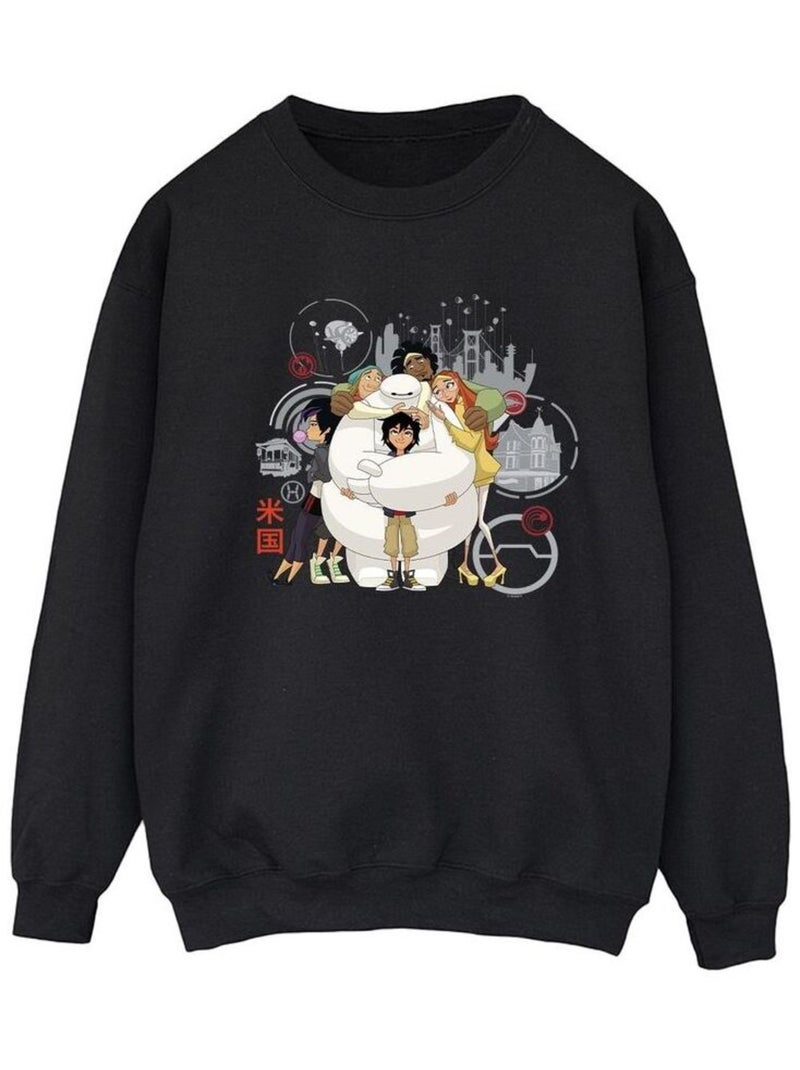 Disney - Sweat BIG HERO Noir - Kiabi