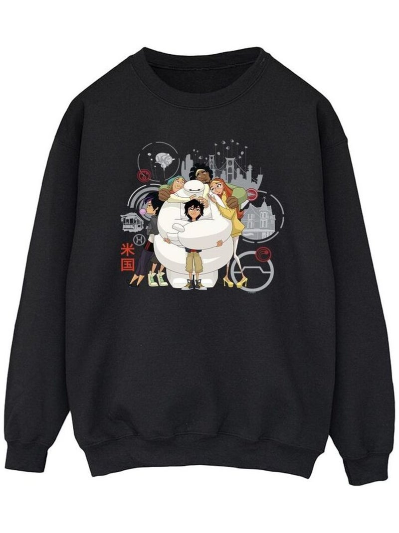 Disney - Sweat BIG HERO Noir - Kiabi