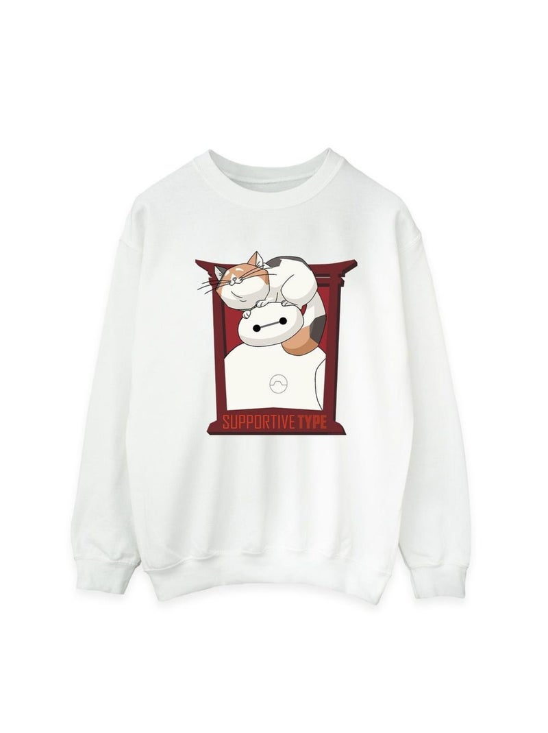Disney - Sweat BIG HERO SUPPORT Blanc - Kiabi