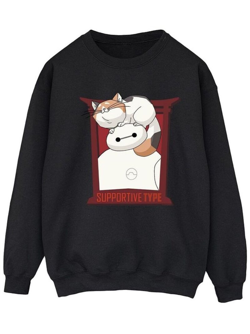 Disney - Sweat BIG HERO SUPPORT Noir - Kiabi