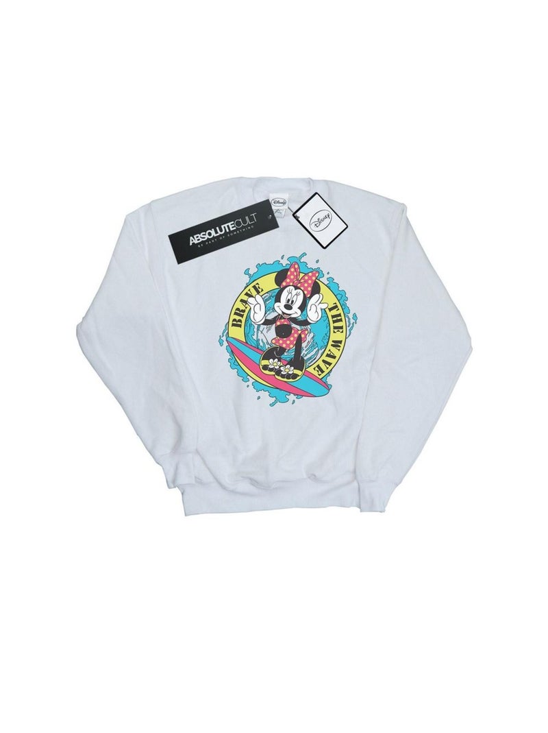 Disney - Sweat BRAVE THE WAVE Blanc - Kiabi