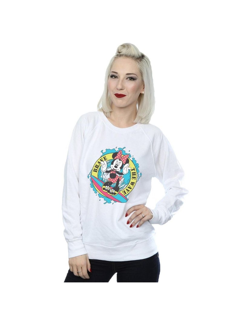 Disney - Sweat BRAVE THE WAVE Blanc - Kiabi