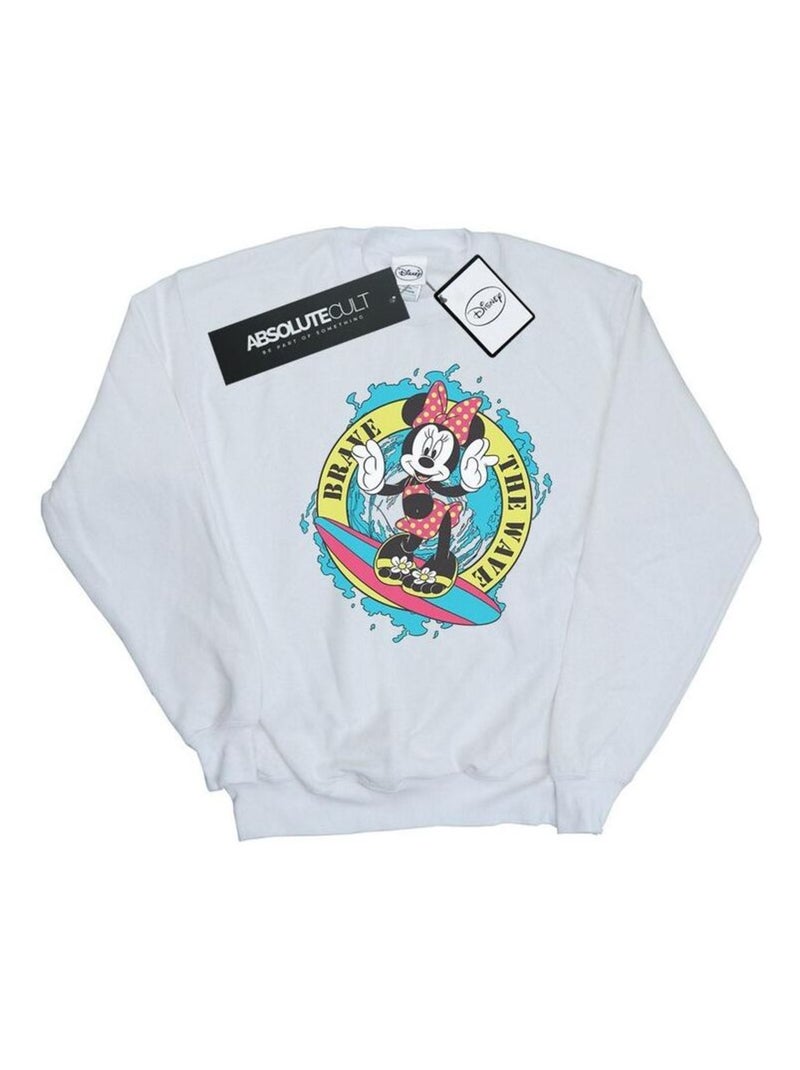 Disney - Sweat BRAVE THE WAVE Blanc - Kiabi