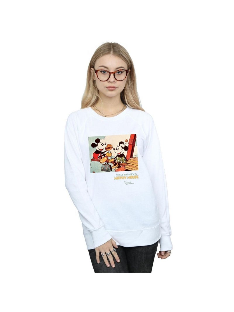 Disney - Sweat BUILDING A BUILDING Blanc - Kiabi