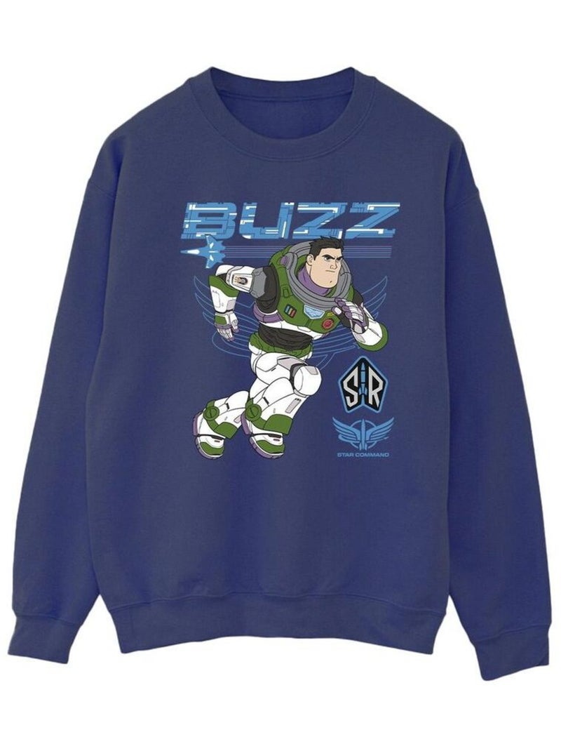 Disney - Sweat Buzz l'Éclair RUN TO ACTION Bleu marine - Kiabi