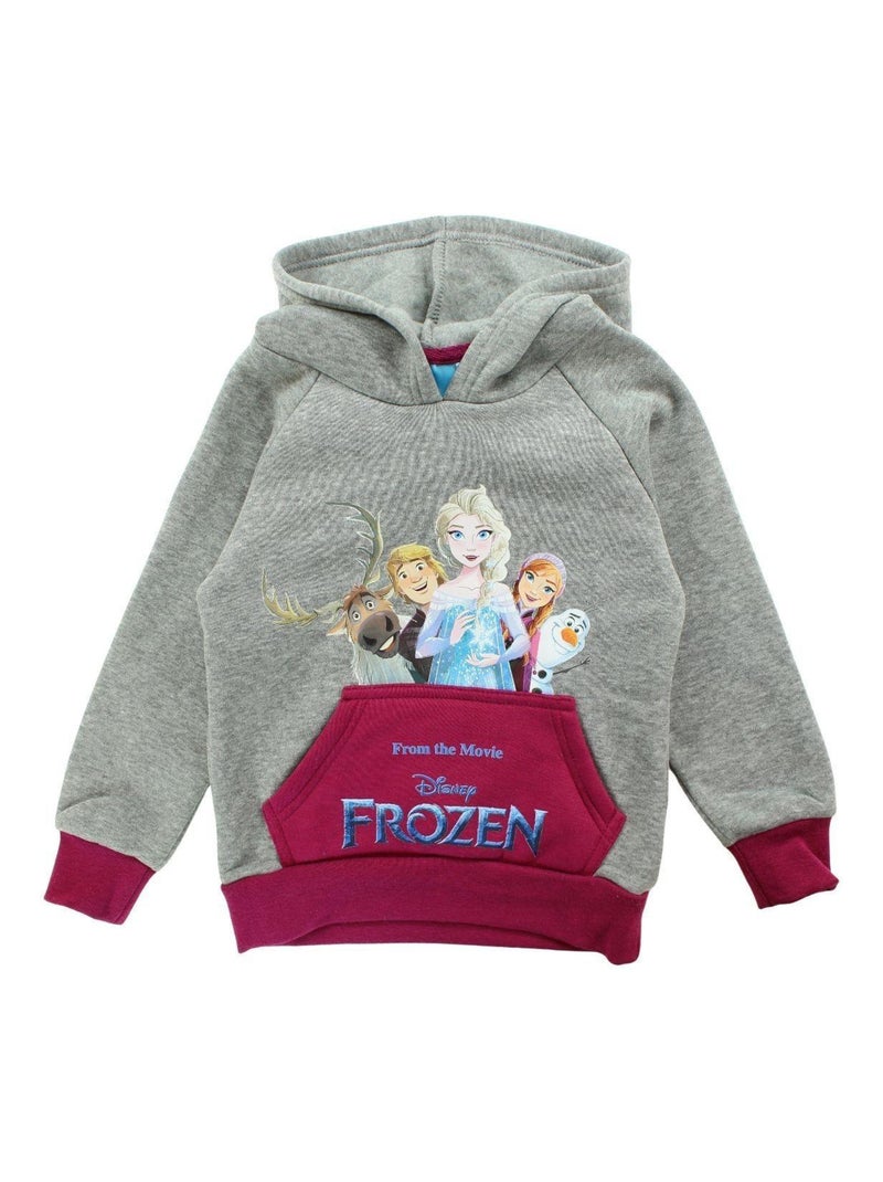 Disney - Sweat capuche La Reine des Neiges Gris - Kiabi