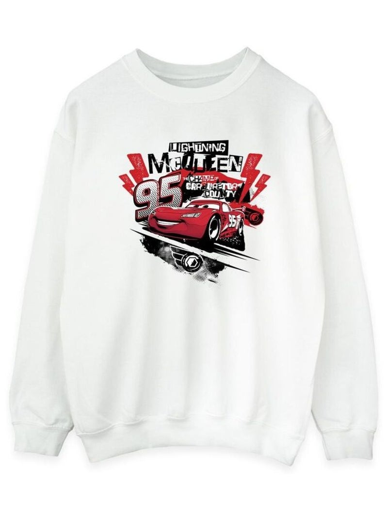 Disney - Sweat CARS Blanc - Kiabi