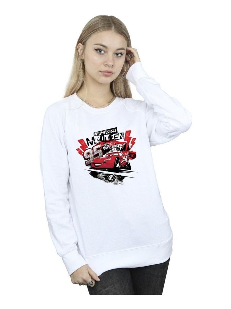 Disney - Sweat CARS Blanc - Kiabi