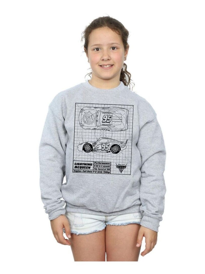 Disney - Sweat CARS Gris chiné - Kiabi