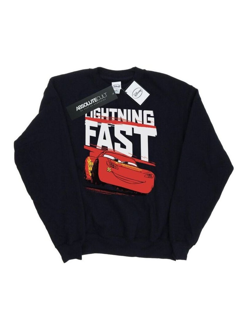 Disney - Sweat CARS LIGHTNING FAST Noir - Kiabi