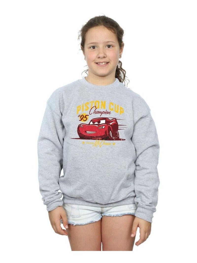 Disney - Sweat CARS PISTON CUP CHAMPION Gris chiné - Kiabi