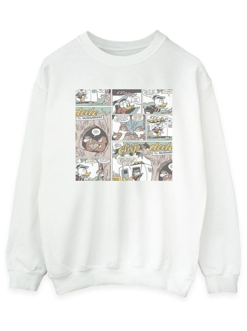 Disney - Sweat CHIP 'N DALE Blanc - Kiabi