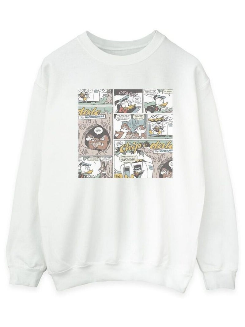Disney - Sweat CHIP 'N DALE Blanc - Kiabi
